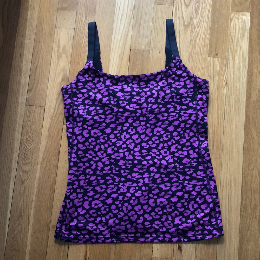 Lululemon Leopard Navy & Purple Tank Size 10